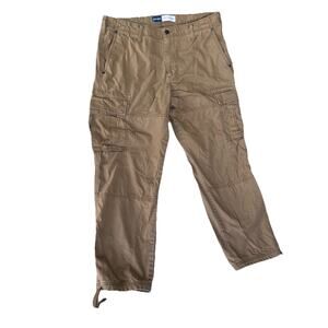 Old Navy Workwear Pants 38/32 (38/28) Dk Khaki ‘94 Cargo String Ankle Doe A Deer